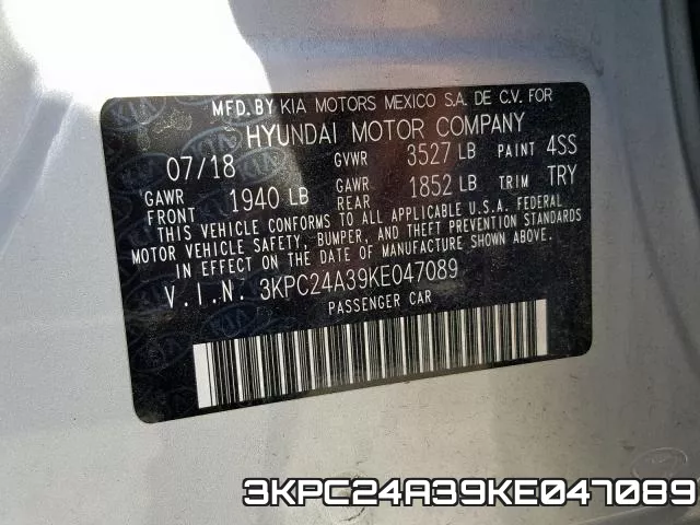 3KPC24A39KE047089 фото 2