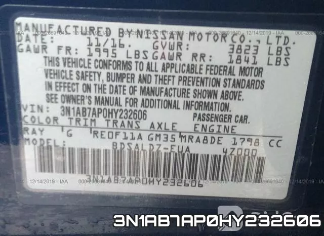 3N1AB7AP0HY232606 фото 8