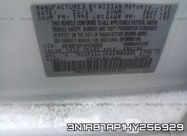 3N1AB7AP1HY256929 фото 9