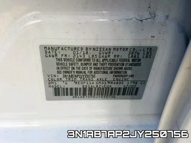 3N1AB7AP2JY250756 фото 2