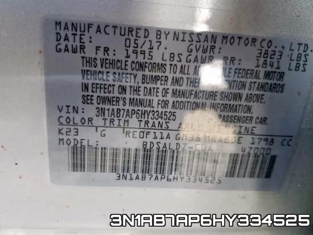 3N1AB7AP6HY334525 фото 2