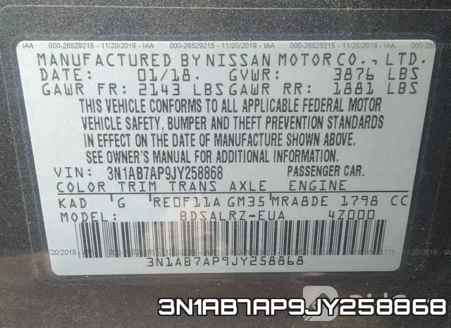 3N1AB7AP9JY258868 фото 7