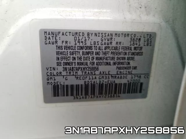 3N1AB7APXHY258856 фото 2
