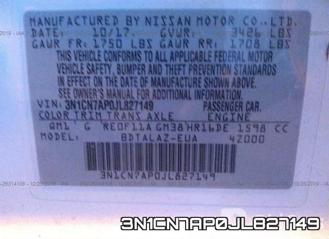 3N1CN7AP0JL827149 фото 8