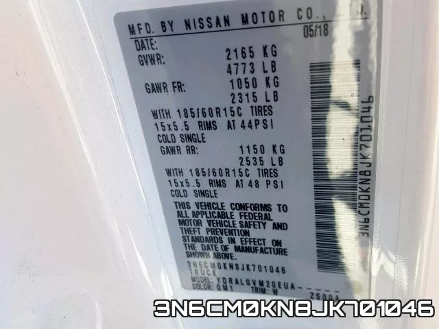 3N6CM0KN8JK701046 фото 2