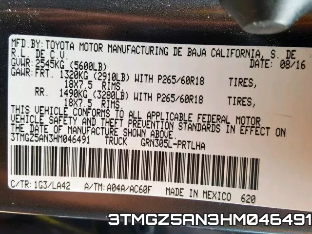 3TMGZ5AN3HM046491 фото 2