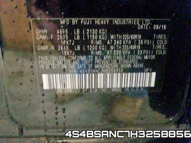 4S4BSANC7H3258856 фото 2