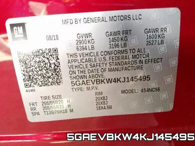 5GAEVBKW4KJ145495 фото 2