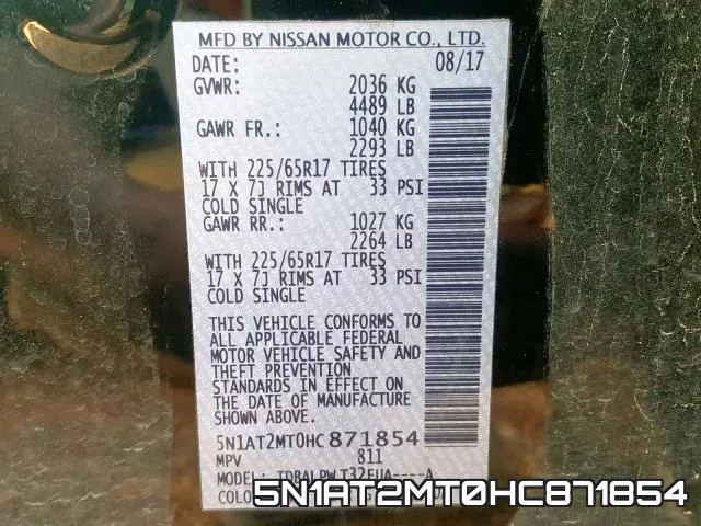5N1AT2MT0HC871854 фото 2