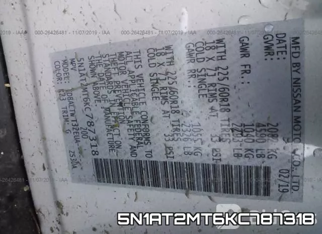 5N1AT2MT6KC787318 фото 9