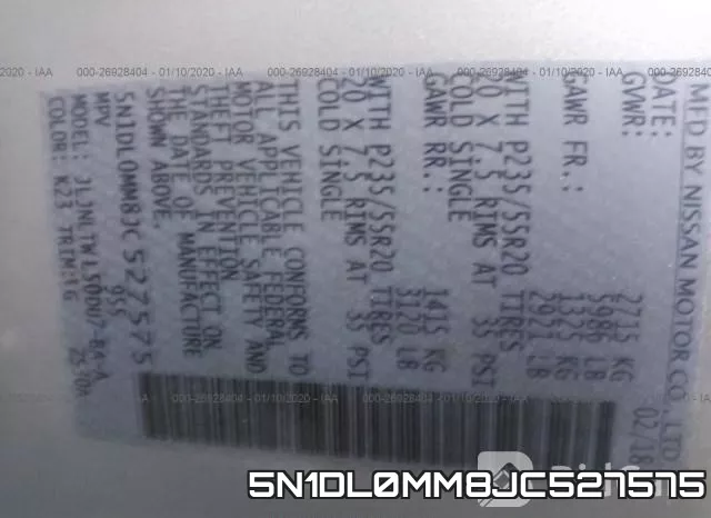 5N1DL0MM8JC527575 фото 10