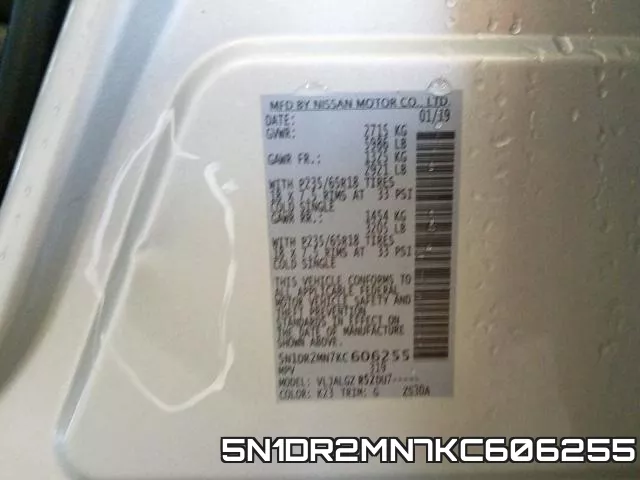 5N1DR2MN7KC606255 фото 2