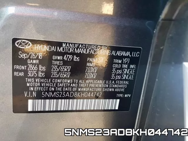 5NMS23AD8KH044742 фото 2