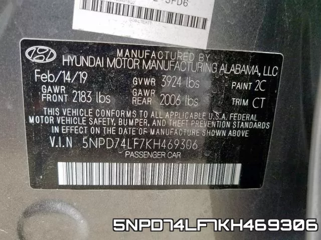 5NPD74LF7KH469306 фото 2