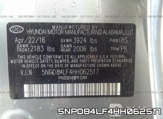 5NPD84LF4HH062517 фото 8