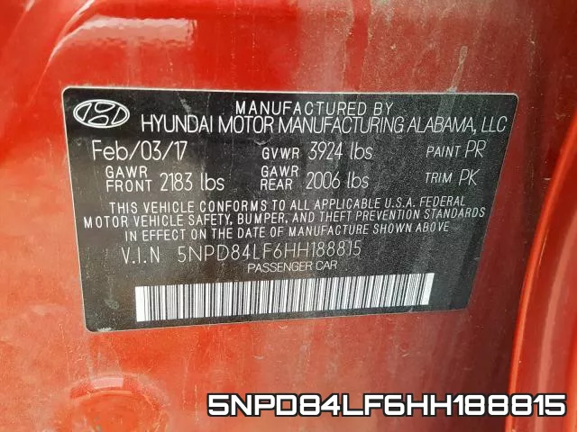 5NPD84LF6HH188815 фото 2