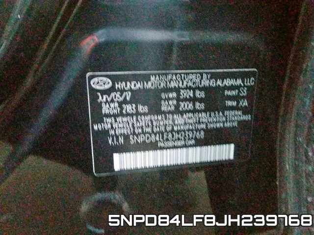 5NPD84LF8JH239768 фото 2