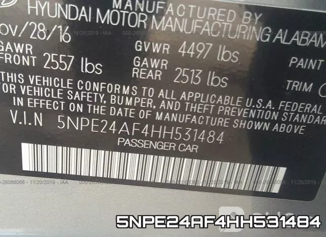 5NPE24AF4HH531484 фото 9