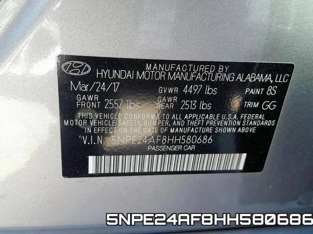 5NPE24AF8HH580686 фото 2