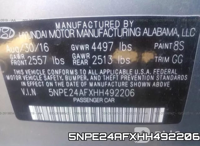 5NPE24AFXHH492206 фото 10