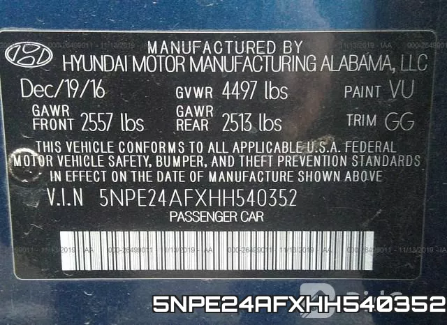 5NPE24AFXHH540352 фото 10