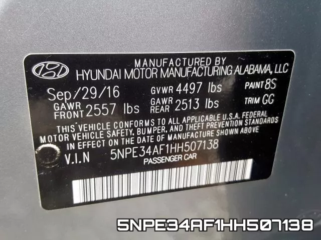 5NPE34AF1HH507138 фото 2