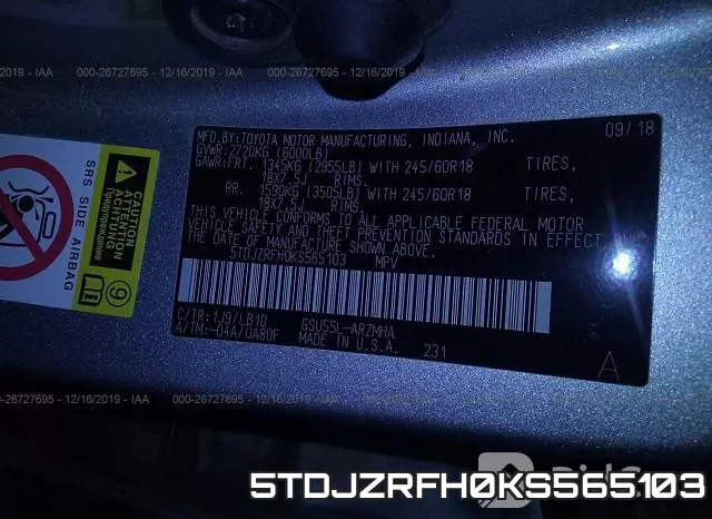 5TDJZRFH0KS565103 фото 10