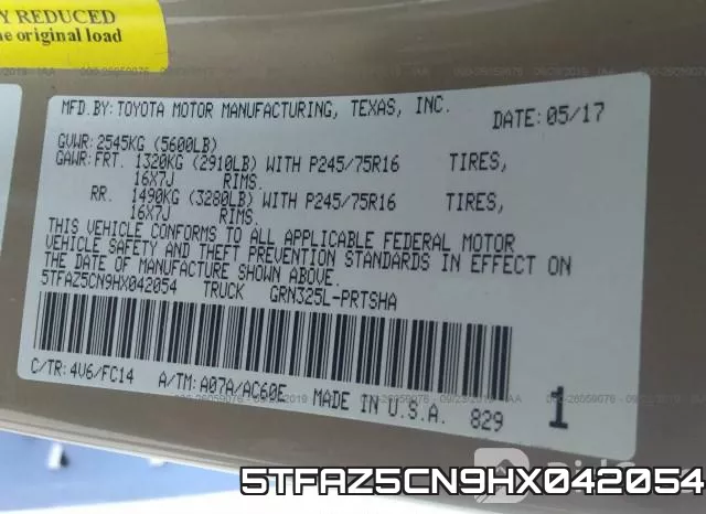 5TFAZ5CN9HX042054 фото 9