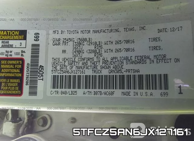 5TFCZ5AN6JX127161 фото 10