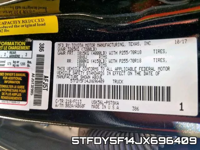 5TFDY5F14JX696409 фото 2