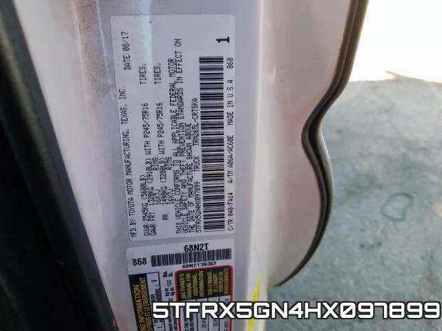 5TFRX5GN4HX097899 фото 2