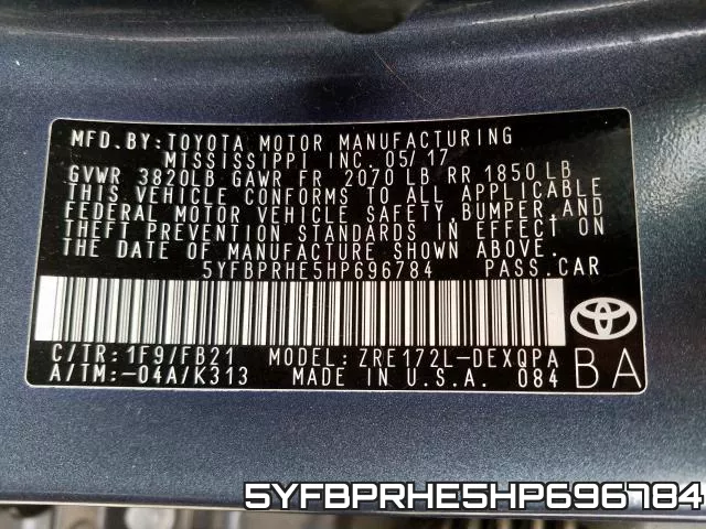 5YFBPRHE5HP696784 фото 2