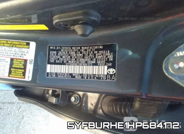 5YFBURHE1HP684172 фото 8
