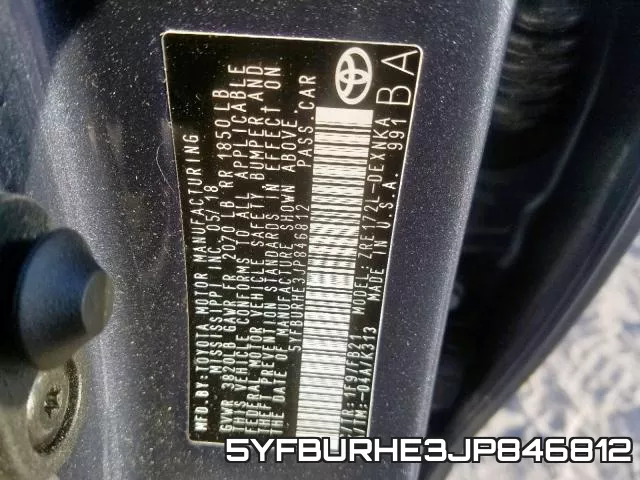 5YFBURHE3JP846812 фото 2