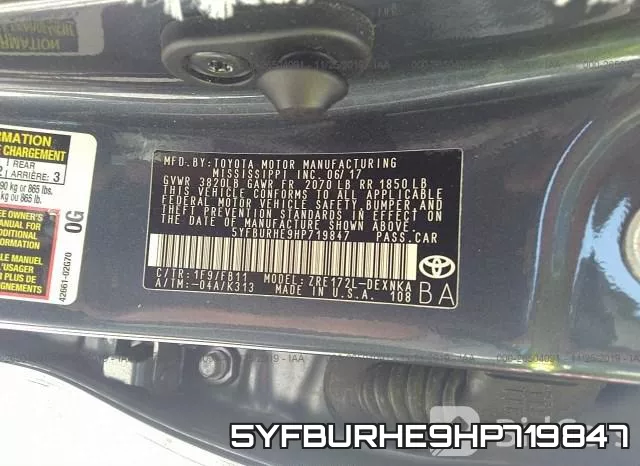 5YFBURHE9HP719847 фото 9