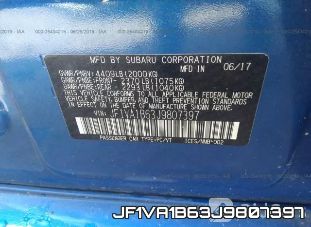 JF1VA1B63J9807397 фото 9