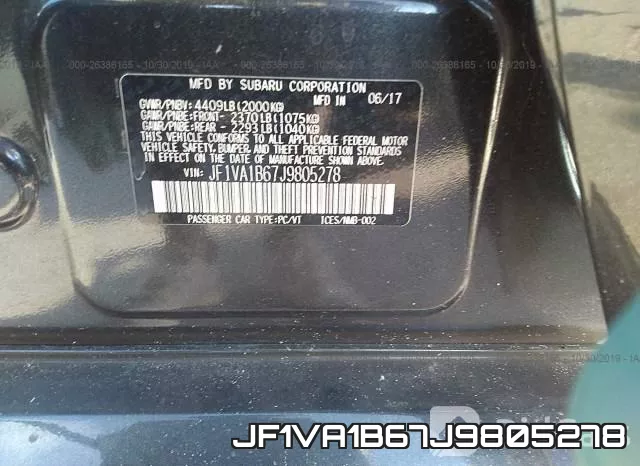 JF1VA1B67J9805278 фото 9