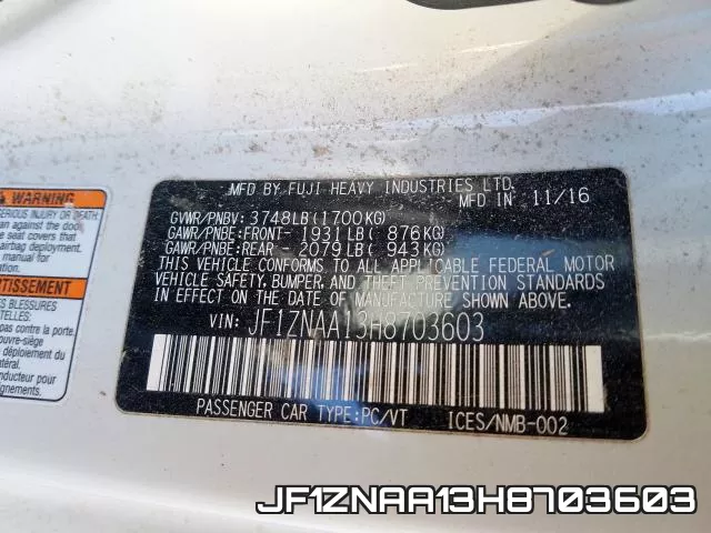 JF1ZNAA13H8703603 фото 2