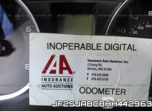 JF2SJABC8HH442963 фото 8