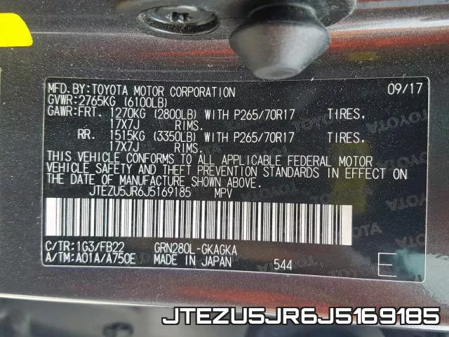 JTEZU5JR6J5169185 фото 2