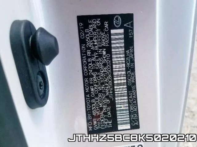 JTHHZ5BC8K5020210 фото 2