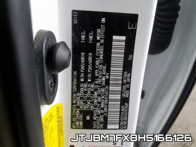 JTJBM7FX8H5166126 фото 2