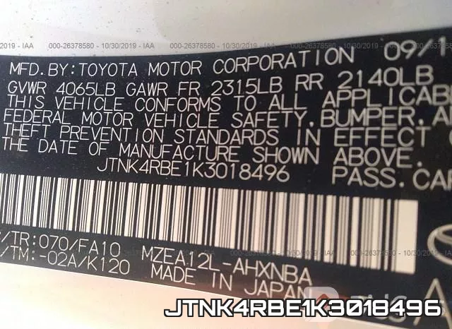 JTNK4RBE1K3018496 фото 9