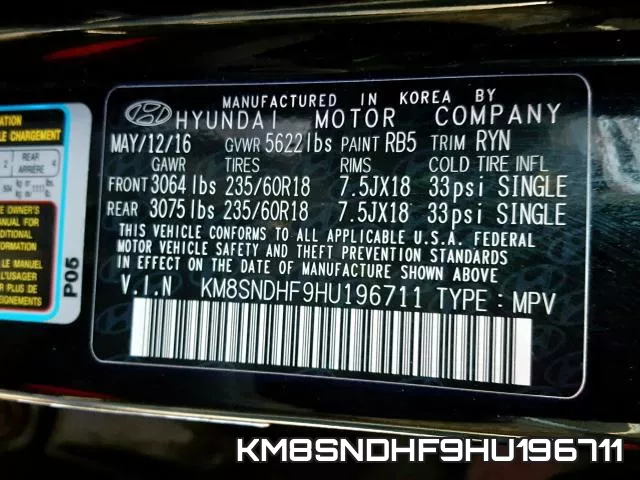 KM8SNDHF9HU196711 фото 2