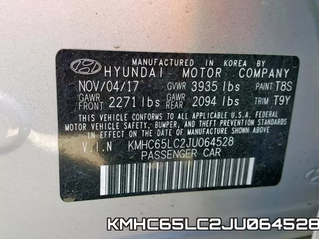 KMHC65LC2JU064528 фото 2