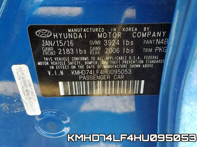 KMHD74LF4HU095053 фото 2
