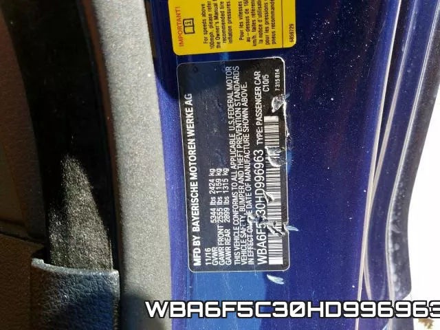 WBA6F5C30HD996963 фото 2