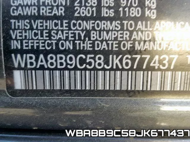 WBA8B9C58JK677437 фото 2