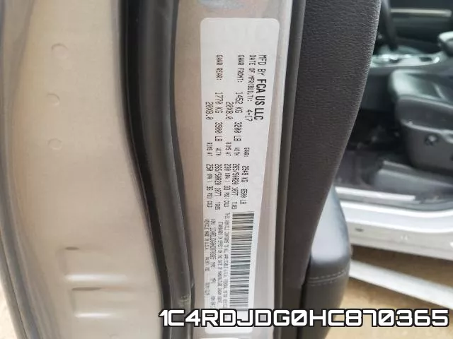 1C4RDJDG0HC870365 фото 2