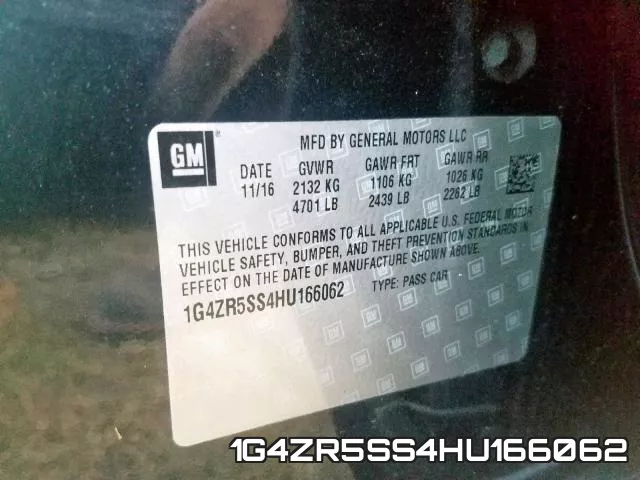 1G4ZR5SS4HU166062 фото 2
